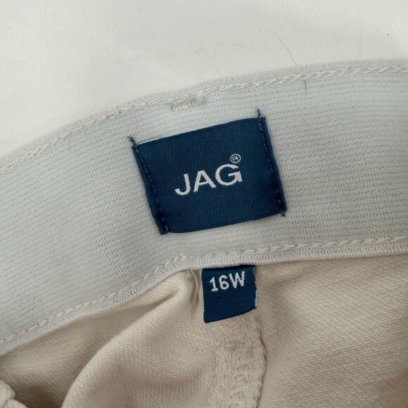JAG Carter Jeans Size 16W NWT Midrise Girlfriend White Plus Curvy Cotton Stretch - Picture 11 of 16